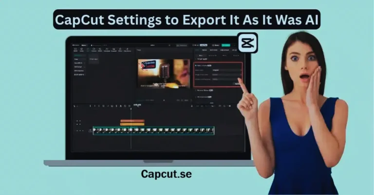 CapCut Settings to Export It As It Was AI