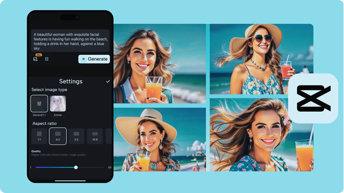 AI Image to Sprite Generator Import Image in CapCut