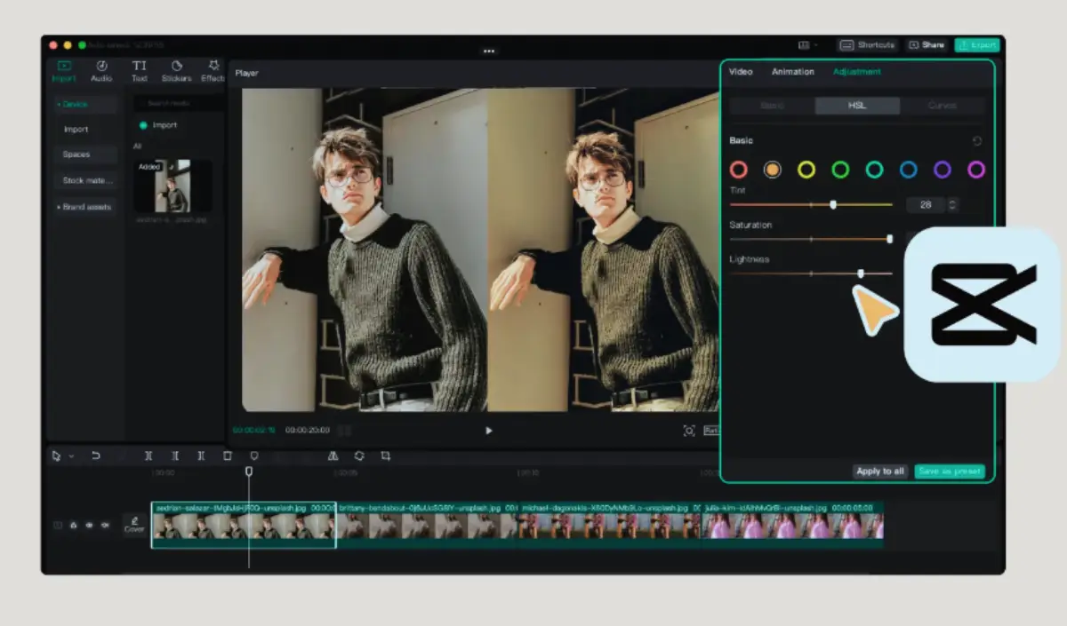 Apply Filters and Color Grading in CapCut